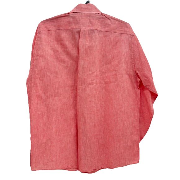 Brooks Brothers Shirt Sz M 346 Button Down Oxford Linen Pocket - Picture 2 of 4